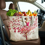 Butterfly Ballerina Quilted Shopping Bag