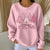 Women Christmas Crew Neck Printing Casual Sweatshirt