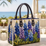 Bluebonnet Quilted Leather Strap Bible Handbag