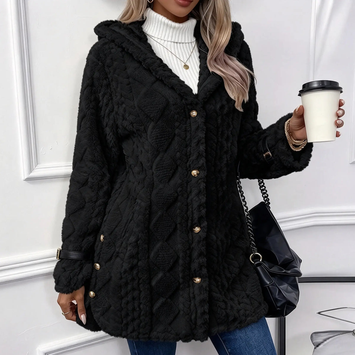 Women’s Plush Cardigan | Oversized Fit, Button Front