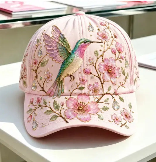 Hummingbird Blossom 3D-printed Creature Pattern Cap