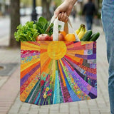 Vibrant Sunray Quilted Shopping Bag