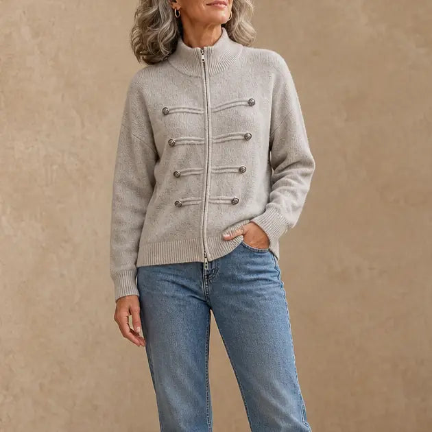 Two-Way Zip Sweater Jacket