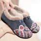 Women’s Winter Ankle Floral Embroidered Shoes