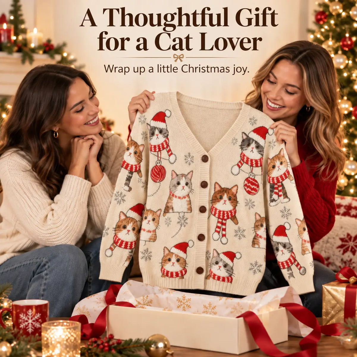 Comfortable Button-up Faux-knit Cardigan