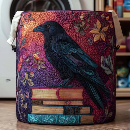 Raven Books Quilted Laundry Basket