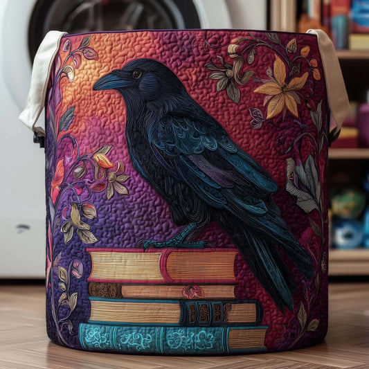 Raven Books Quilted Laundry Basket