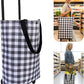 2-in-1 Folding Oxford Shopping Cart with 360° Swivel Wheels