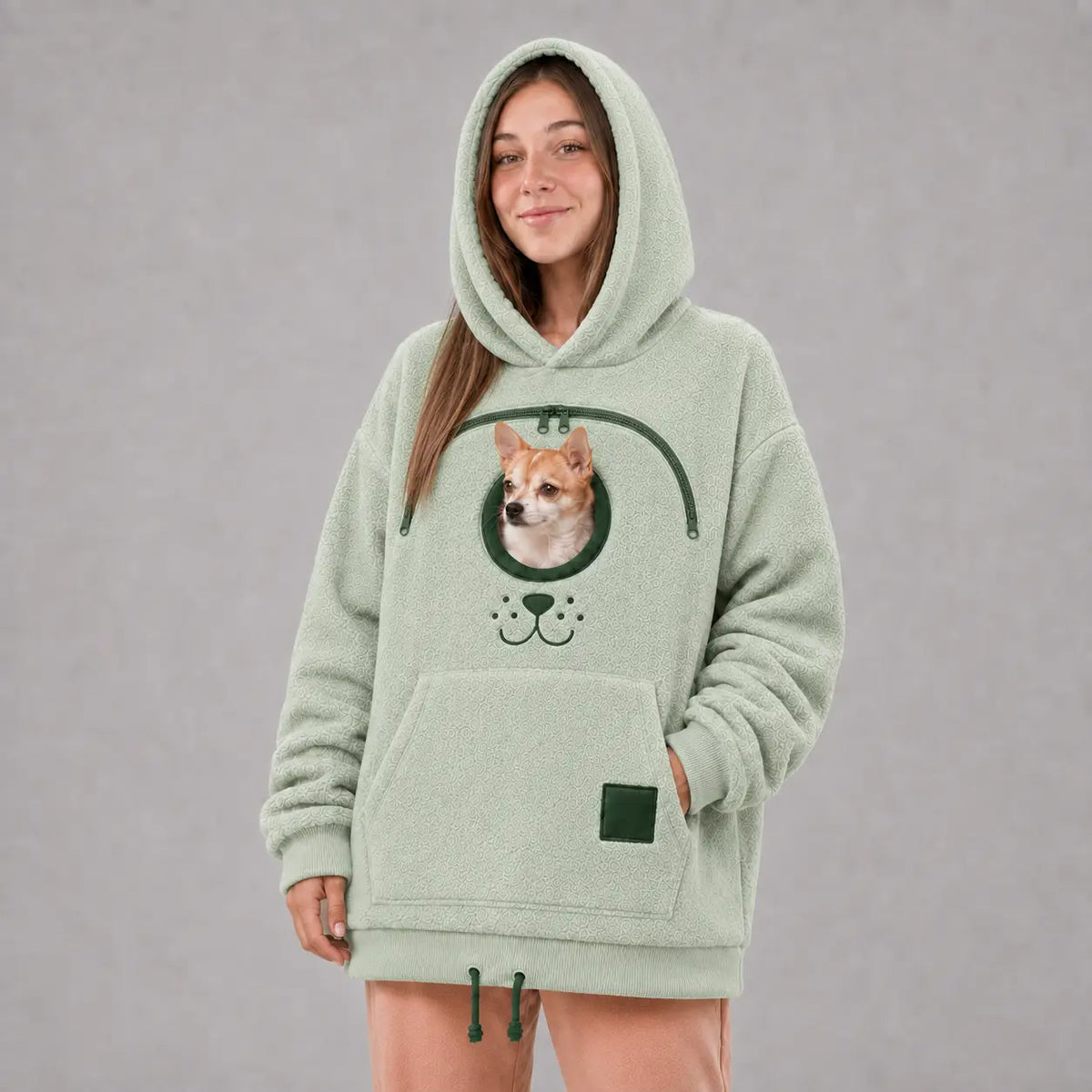 Cozy Pet Carrier Hoodie Built in Pouch for Cats Small Dogs