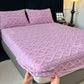 360° All-Around Stretch Plush Knit Fitted Sheet with 2 Pillowcases