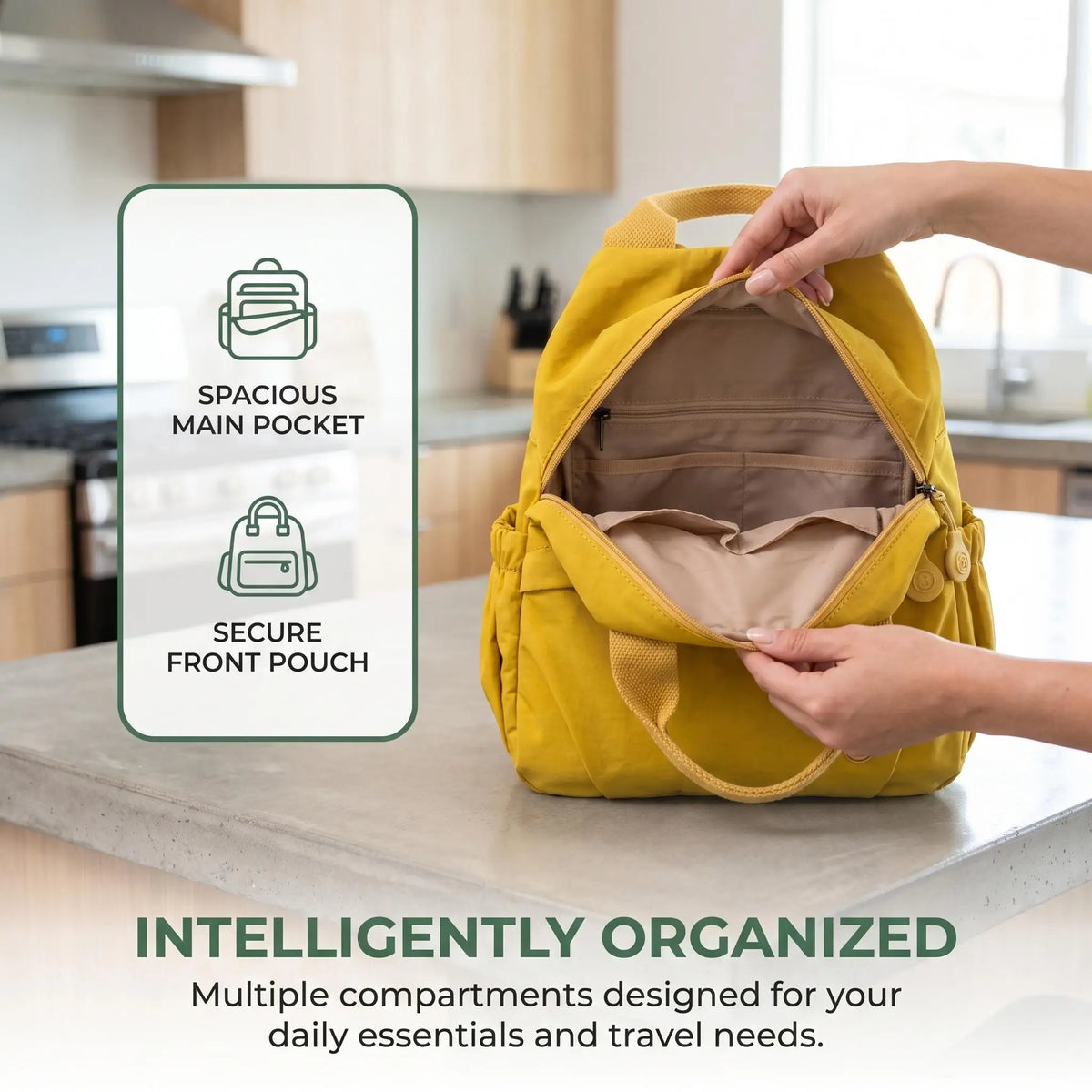 Women's Urban Minimalist 3-in-1 Nylon Backpack