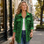 Contrast Rib Collar Leopard Print Corduroy Long Sleeve Shirt Jacket