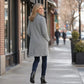 Women's Button-Front Stand Collar Fall Coat