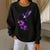 Women's Hummingbird Flower Art Print Casual Sweatshirt