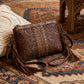 Bohemian PU Crossbody Bag with Western Fringe Tassels & Zipper Closure