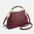 Women's Suede Structured Top Frame Crossbody Bag