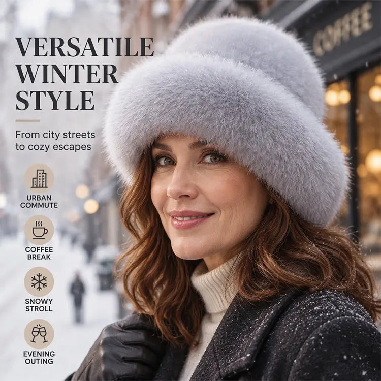 Winter Plush Thickened Scarf and Hat Warm Set