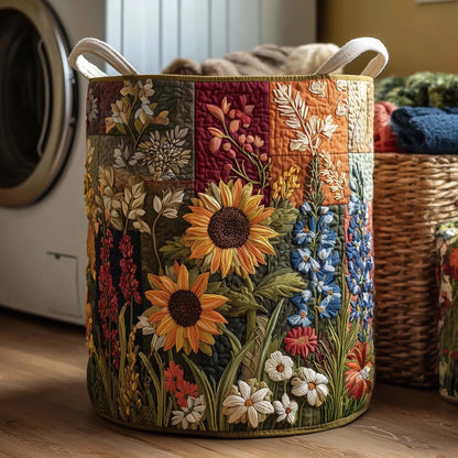Blossom Mood Quilted Laundry Basket