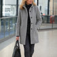 Women's Button-Front Stand Collar Fall Coat