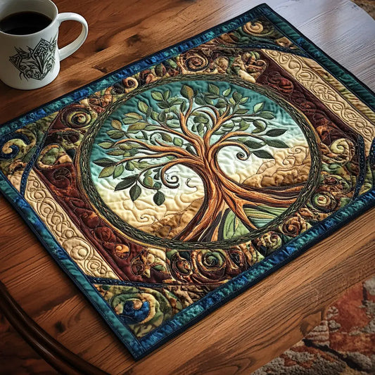 Celtic Circle Tree Quilted Place Mat