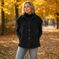 Womens Warm Button Down Sherpa Fleece-Look Vest