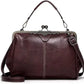 💼2026 New Kattee Elegant Waterproof Women’s Leather Kiss-Lock Tote Handbag