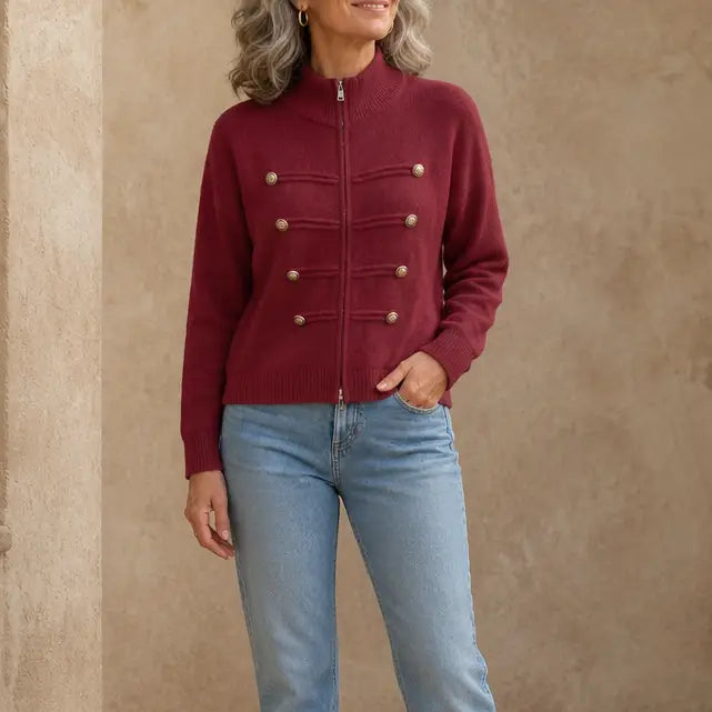 Two-Way Zip Sweater Jacket