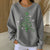 Women Christmas Crew Neck Printing Casual Sweatshirt