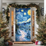 Van Gogh Starry Night Winter Quilted Door Cover