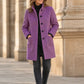 Women's Button-Front Stand Collar Fall Coat