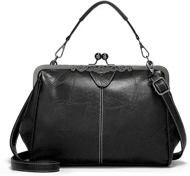 💼2026 New Kattee Elegant Waterproof Women’s Leather Kiss-Lock Tote Handbag