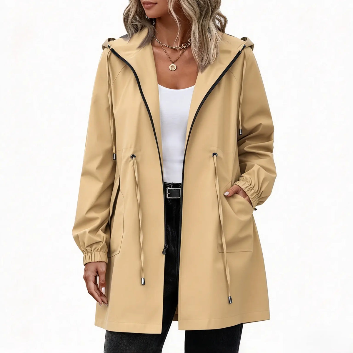 Women's Lightweight Waterproof Rain Coat with Hood