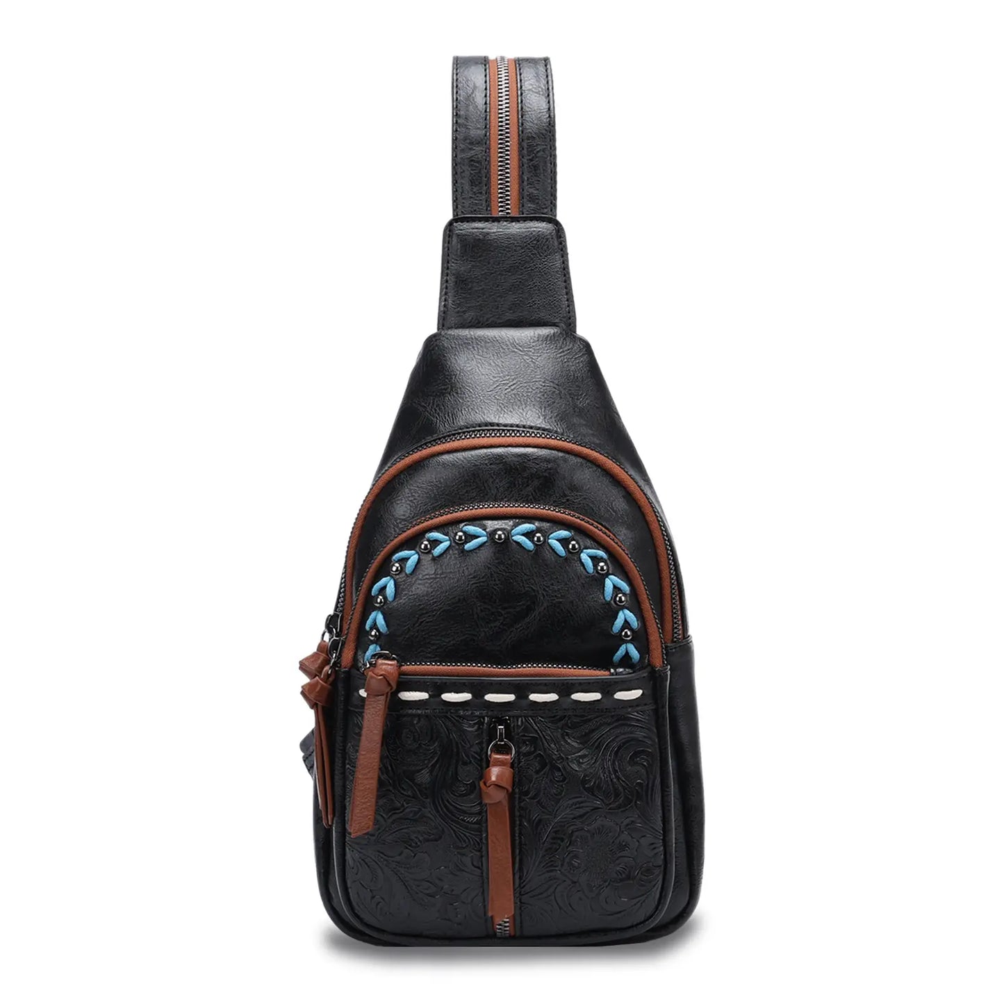2-Way Wear Sling Boho Western Print Convertible Backpack