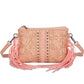 Bohemian PU Crossbody Bag with Western Fringe Tassels & Zipper Closure