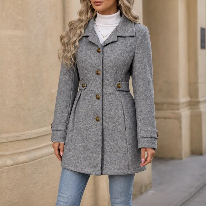 Women’s Plus size Tailored Belted Trench Coat