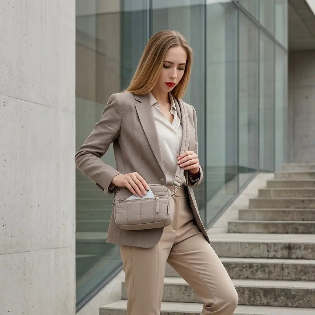 Nylon Lightweight Puffer Crossbody Bag for Women