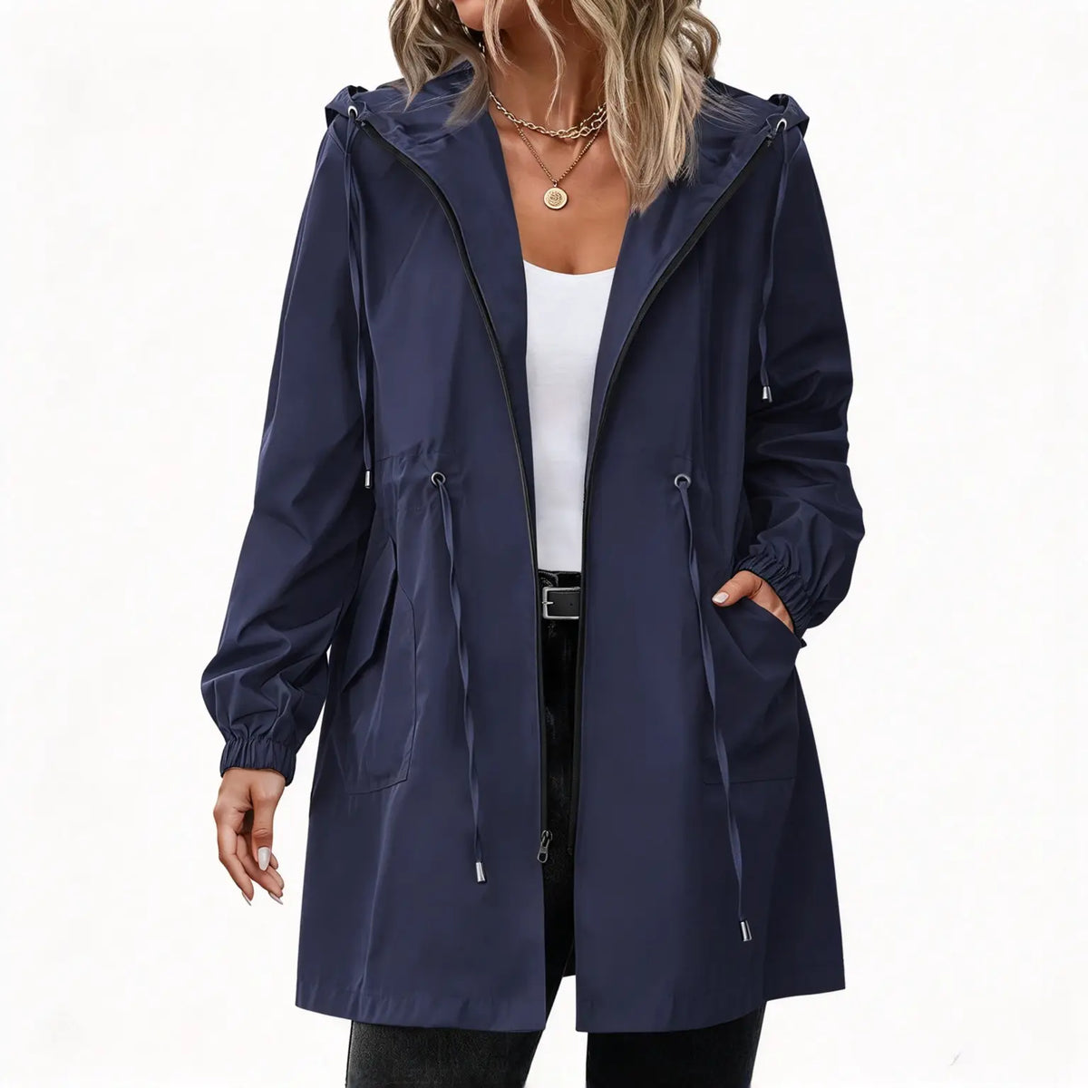 Women's Lightweight Waterproof Rain Coat with Hood
