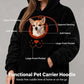 Cozy Pet Carrier Hoodie Built in Pouch for Cats Small Dogs