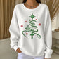 Women Christmas Crew Neck Printing Casual Sweatshirt