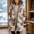 💖Women's Vintage Leaf Print Hooded Coat