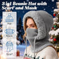 ❄️3 in 1 Beanie Hat with Scarf and Mask
