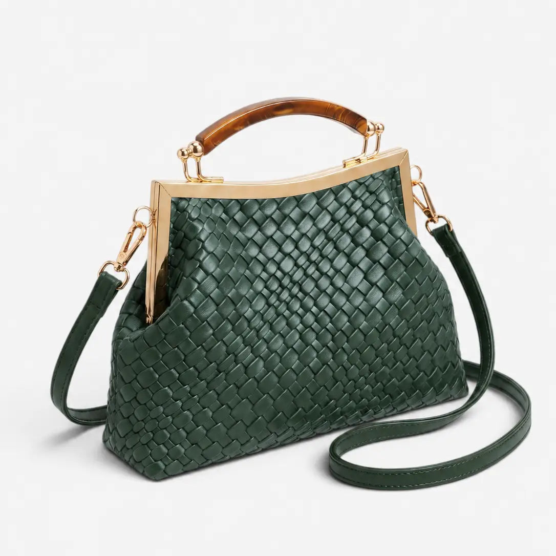 Women's Suede Structured Top Frame Crossbody Bag