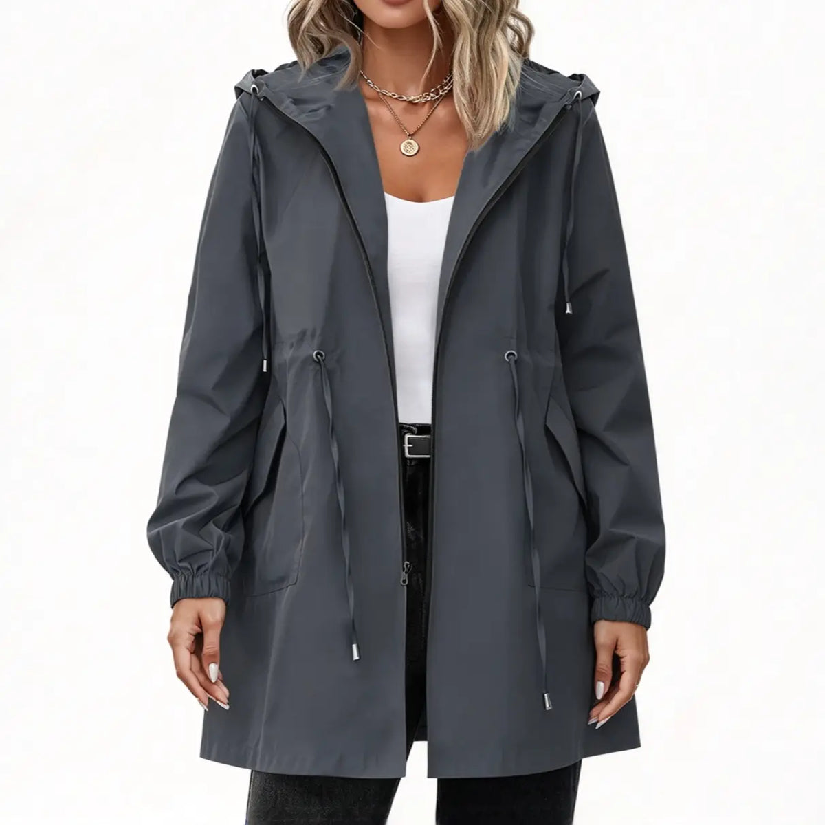 Women's Lightweight Waterproof Rain Coat with Hood