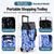 2-in-1 Folding Oxford Shopping Cart with 360° Swivel Wheels