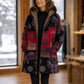 💖Women's Vintage Leaf Print Hooded Coat
