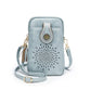 PU Small Openwork Carving Lightweight Crossbody Phone Bag