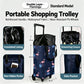 2-in-1 Folding Oxford Shopping Cart with 360° Swivel Wheels
