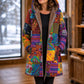 💖Women's Vintage Leaf Print Hooded Coat