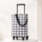 2-in-1 Folding Oxford Shopping Cart with 360° Swivel Wheels