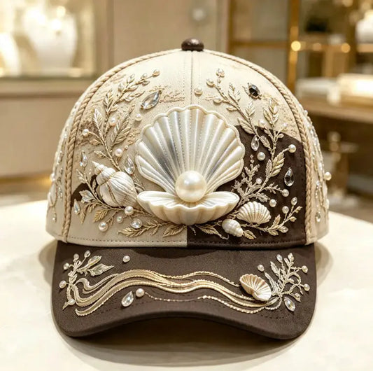 Dark Pearl Shell 3D-printed Creature Pattern Cap